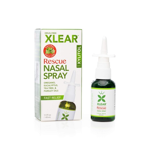 [BRSWGATQO4IQYD3X] Xlear Rescue Natural Nasal Spray with Xylitol, 1.5 fl oz (Pack of 3) | Potent Herbal Formula with Pau D’arco, Oregano, Parsley, Eucalyptus, Tea Tree for Sinus Pressure Relief, Nasal Decongestant