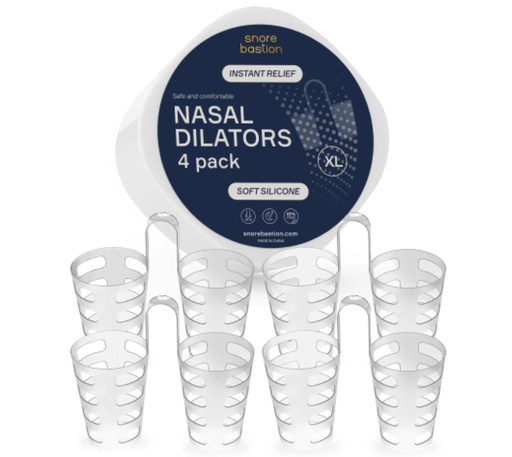 [BRSWGEI6OIFWAHT5] Nasal Dilators for Sleeping - 4 of X-Large ONLY (XL) Soft Silicone Nasal Cones - Nostril Opener - Nasal Expander for Breathing - Nose Vents - Anti Snoring Devices