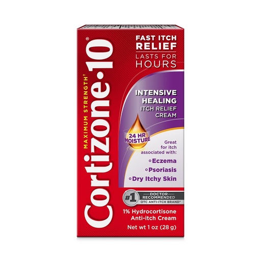 [BRSROHY7BEHQGAI2] Cortizone-10 Maximum Strength Intensive Healing Itch Relief Cream, 1% Hydrocortisone, Fast-Acting, Anti-Itch Cream for Bug Bites, Rash, Eczema, Psoriasis, Poison Ivy, Oak, Sumac & More, 1 oz