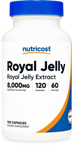 [BRSRGFD2BMBRAHL2] Nutricost Royal Jelly 120 Capsules for 60 Servings - Royal Jelly Extract, GMO-Free, Gluten-Free