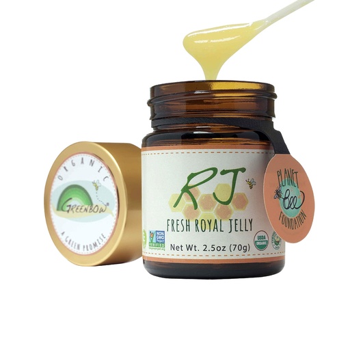 [BRSWKHYNB4OAYDDL] Greenbow Organic Fresh Royal Jelly - 100% USDA Certified Organic, Non-GMO, Halal, Certified GMP, Pure, Gluten Free - One of The Most Nutrition Packed - (70g)