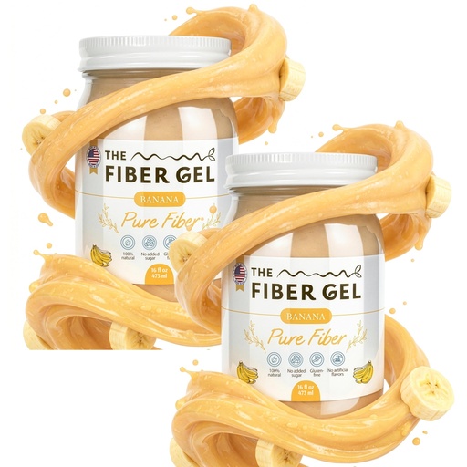 [BRSRGFIYPMNQGYLU] The Fiber Gel High Dietary Fiber Prebiotic Gel Formula — 100% Natural & Clean Label — Plant-Based Psyllium Husk & Inulin Complex — Keto Friendly, Vegan, No Added Sugar — Banana, 32 oz