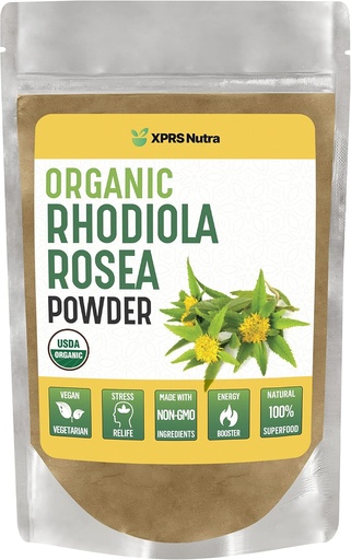 [BRSW22Q3OV6R4AL4] XPRS Nutra Organic Rhodiola Rosea Powder - Premium USDA Organic Rhodiola Powder to Boost Cognition and Relaxation - Vegan Friendly Energy Booster (4 oz)