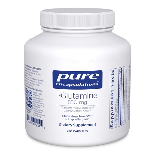 [BRSWGCQZA54GEHLX] Pure Encapsulations L-Glutamine 850 mg | Supplement for Immune and Digestive Support, Gut Health and Lining Repair, Metabolism Boost, and Muscle Support* | 250 Capsules