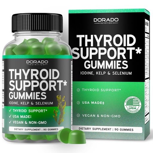 [BRSRO2YDDJ7GKDL6] Thyroid Support For Women & Men (90 Gummies) Ashwaganda, Iodine, Bladderwrack, Kelp, & Schisandra - Support Supplement - Delicious Apple Flavor - Non-GMO, Vegan & Gluten-Free (90 Count)