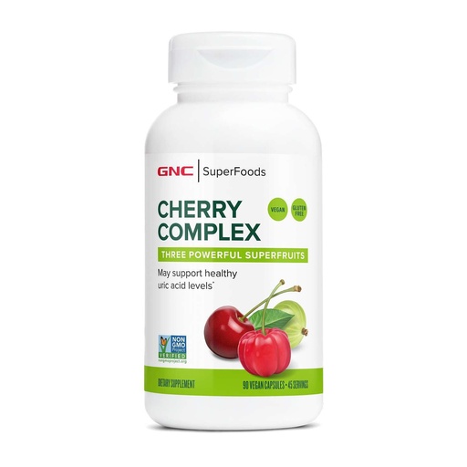 [BRSRACYFAAFGEF32] GNC SuperFoods Cherry Complex, 3 Powerful Super Fruits, 90 Vegan Capsules