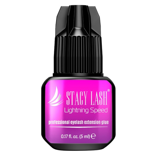 [BRSWYFD6C5YQ4CL7] STACY LASH Lightning Speed Eyelash Extension Glue 5ml /0.17 fl.oz / 0.3 Sec Dry/Retention – 6-8 Weeks/Extra Strong Black Adhesive/Lash Tech Supplies