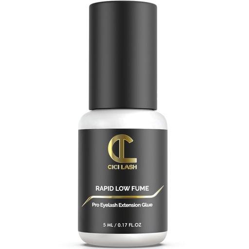 [BRSWYFDQBYMRYYLH] Rapid Low Fume Eyelash Extension Glue for Professionals - Maximum 8 Week Retention / 1 Second Drying Time Semi Permanent Individual/Volume Lash Extension Glue with Deep Black Color - Latex Free 5ml