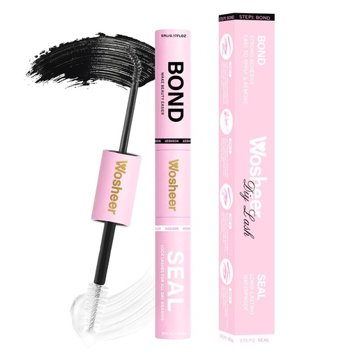 [BRSREFQ6CF6GMETZ] Lash Cluster Glue Lash Bond and Seal Waterproof 2 in 1-Black 10ML | Bond & Seal Eyelash Glue for Clusters, Long Lasting Eyelash Glue for Clusters, Strong Hold for DIY Eyelash Extension Glue