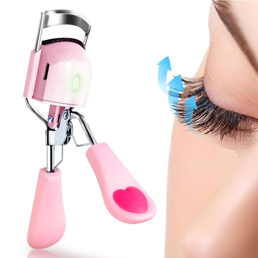 [BRSRAY36CAHWMD3B] Pinkiou Heated Eyelash Curler for Women USB Rechargeable Lash Curler Long Lasting Ironing Electric Eyelash Curler with Silcone Pad Replacable Great Makeup Tools for Her