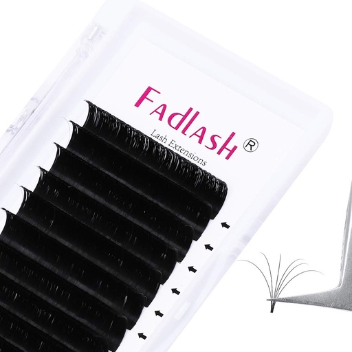 [BRSWYGAOOUMAOFA4] Eyelash Extensions Volume Lash Extensions .03 .05 .07 .10 Easy Fan Lashes 8 to 30mm Easy Fan Lash Extensions Lash Trays Rapid Blooming Self Fanning Eyelash Extensions (0.07-DD, 12mm)