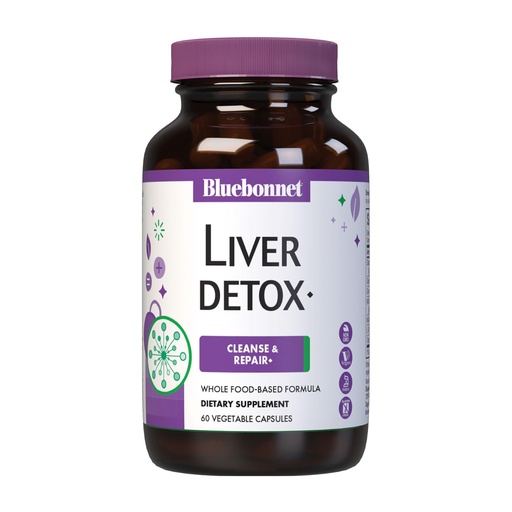 [BRSWGZDRBAFROA32] Bluebonnet Nutrition Liver Detox, Liver Health*, Antioxidant Protection*, Soy-Free, Gluten-Free, Kosher Certified, Non-GMO, Dairy-Free, 60 Vegetable Capsules, 60 Servings