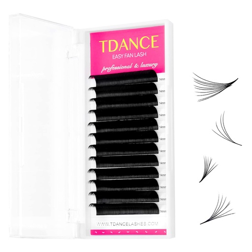 [BRSWYYIYOQMR6335] TDANCE Easy Fan Lash Extension Rapid Blooming Volume Eyelash Extensions C CC D DD J B L Curl 0.03-0.12mm Thickness Easy Fan Volume Lashes Self Fanning Eyelashes Extension (0.03-CC,11 mm)