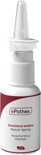 [BRSROYAHOABBQELG] 1% Povidone Iodine Nasal Spray - Powerful Nasal Cleanser & Sinus Protection - Reduce Exposure to Airborne Contaminants - Travel Friendly - 30ml