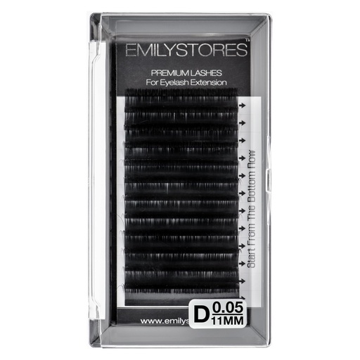[BRSWKHD7CIDWCG3B] 0.05mm Thickness D Curl 11mm Length Lashes Silk Mink Eyelashes For Eyelash Extensions Single Size One Tray