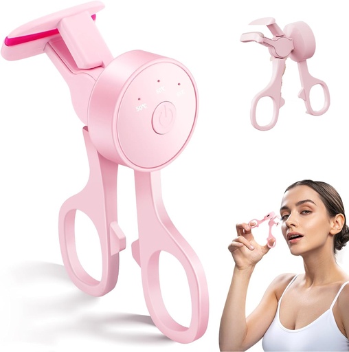 [BRSRAFD3C57WA2QV] Heated Eyelash Curler for Women, USB Rechargeable Electric Eyelash Curler, Eyes Lashes Warmer with 3 Adjustable Tempreure, Quick Heated Curler for Lashes Rapid Heating in 5s