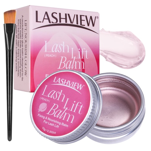 [BRSRGYL2AV7BG3LF] LASHVIEW Lash Lift Glue Balm, Faint Fragrance Lash Glue Wax for Perfect Eyelash Perm & Brow Lamination, Easy to Apply and Fast Setting & Water Soluble(Peach