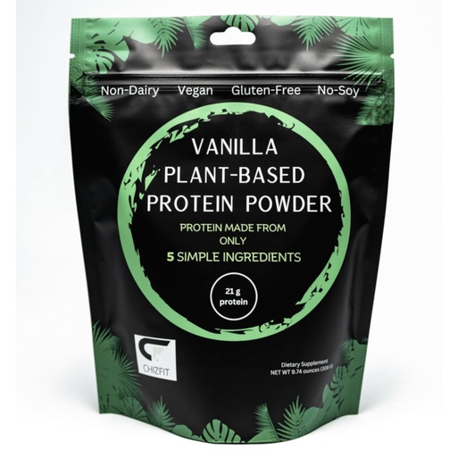 [BRSREGAQCAHBYF3J] Plant-Based Protein Powder, 5 Simple Ingredients, Organic Vanilla, 21 Grams Protein per Serving, 9.74 Ounces