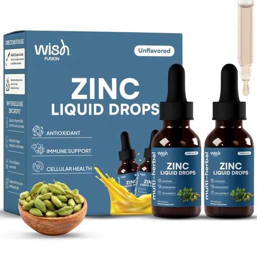 [BRSRGCQ7CEFBMG3B] Liquid Zinc Drops 2 Pack Zinc Liquid Drops with Zinc Sulfate, Natural Zinc, Trace Mineral Liquid Vitamin Supplement for Immune & Digestive Support, Zinc Supplements for Women & Men