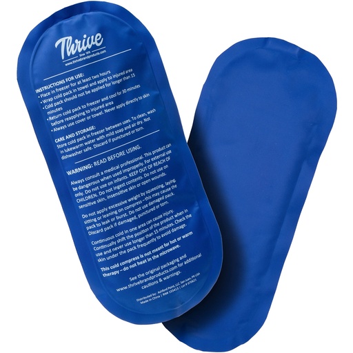 [BRSWIBLZAAABSEIZ] Thrive Reusable Ice Packs for Injuries - Long-Lasting Gel Ice Pack - Neck & Knee Gel Wraps - Cold Compresses for Injuries & Back Pain Relief - Regular 2-Count, Light Blue