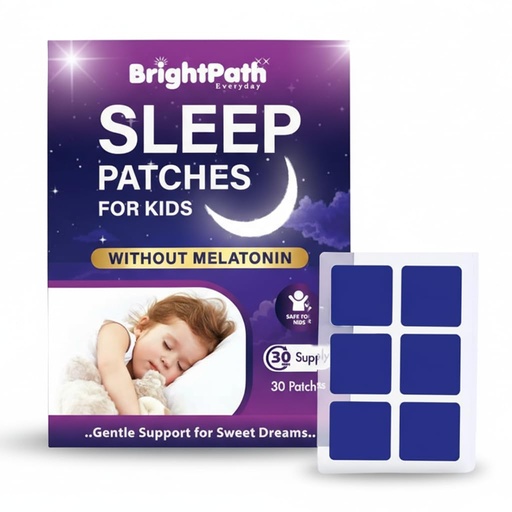 [BRSREBL7CB5BOEQ2] Sleep Patches for Kids – Melatonin-Free Sleep Aid & Sleep Promoting Stickers | Gentle Bedtime Support with Chamomile Extract & Magnesium | 30 Sleepy Stickers for Kids