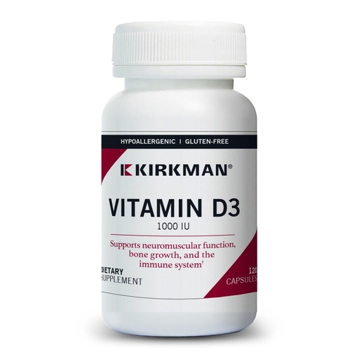 [BRSWIATRA4PQKHLI] Vitamin D-3 1000 IU - Hypoallergenic, 120 capsules