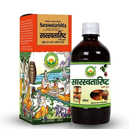 [BRSRM2YEDEPB62DJ] SEASOL BASIC AYURVEDA Saraswatarishta Natural Formulation With Gold 450 Ml