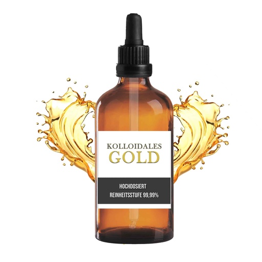 [BRSROCY3OV7GYCDZ] Colloidal Gold 200PPM 100ml in Glass Bottle with Glass Dropper