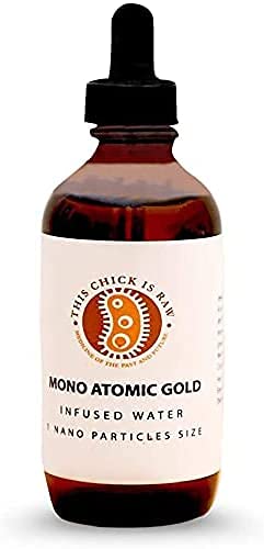 [BRSWYBIQAQFRQ3IU] Monatomic Gold Supplement – Colloidal Nano-Particle Ormus Blend for Daily Balance & Focus (4oz) | by This Chick Is Raw