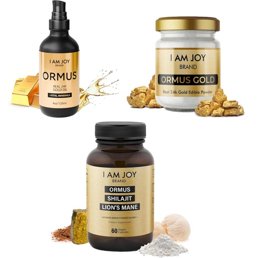 [BRSRE2YDAENAA336] Ormus Oil + Ormus Powder + Ormus/Shilajit/Lions Mane Capsules