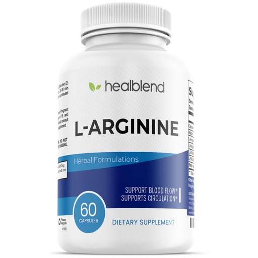 [BRSROGAPDMBBAET3] healblend L-Arginine Plus: Calcium, Niacin, L-Arginine Blend, L-Citrulline Complex & Beta Alanine - 60 Capsules