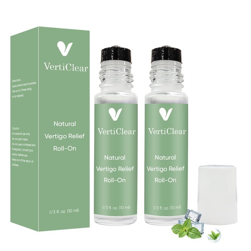 [BRSRGYA2BB6RG2TJ] VertiClear Vertigo Ease Oil Roll-On, Verticlear Roll on Aromatherapy Roller with Lavender, Frankincense, Peppermint, Ginger & Eucalyptus, Pocket-Size 10 ml for Daily Use (2)