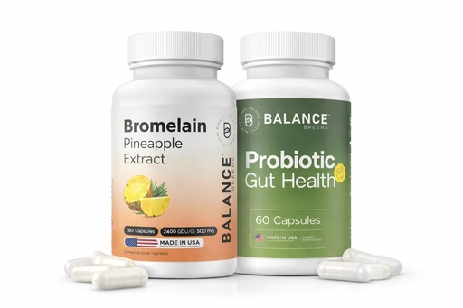 [BRSRGHQ5BF7GYEY3] Bromelain + Probiotics Digestive Enzyme & Gut Balance Support Bundle