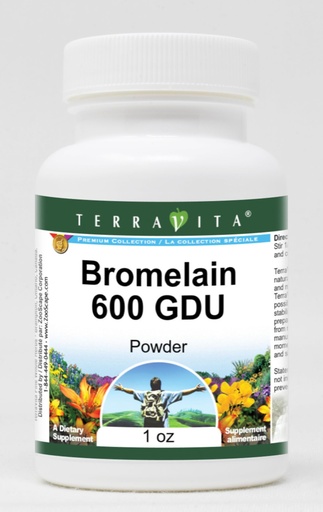 [BRSWG2QBCMIA2H3V] Bromelain 600 GDU Powder (1 oz, ZIN: 519507)