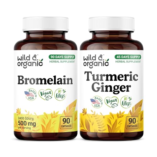 [BRSRGHYKOIHWK2D2] Bromelain 90 Capsules & Turmeric Ginger 90 Capsules