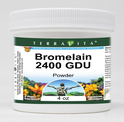 [BRSWG2QBBABA4FDJ] Bromelain 2400 GDU Powder (4 oz, ZIN: 519390) - 3 Pack