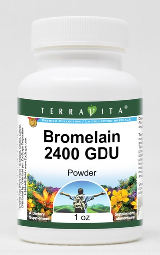 [BRSWG2QBBAAWMYD7] Bromelain 2400 GDU Powder (1 oz, ZIN: 519389) - 3 Pack