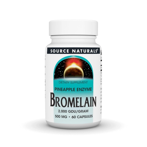 [BRSWIYTQCMOBQ2LM] Source Naturals Pineapple Enzyme Bromelain, 2000 GDU/GRAM - 500 mg, 60 Capsules