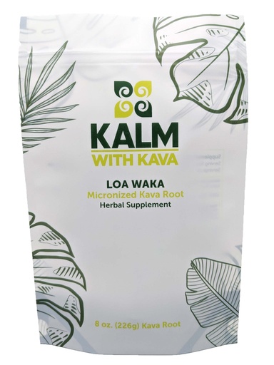 [BRSW2CY7DIFBOYI2] KALM with Kava Loa Waka Micronized Kava (8 oz.)