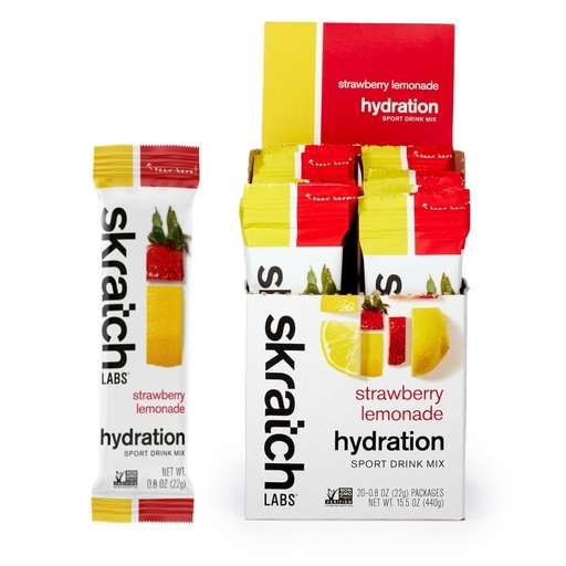 [BRSWYZD6DEIGC2Q6] Skratch Labs Hydration Sports Drink Mix Packets – Real‑Fruit Electrolyte Powder for Fast Hydration & Endurance | Strawberry Lemonade | 20 Pack | Vegan, Non‑GMO, Clean Ingredients
