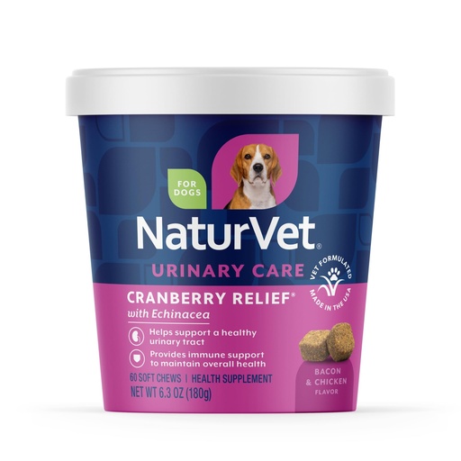 [BRSWIHQOC4MBCFTG] NaturVet – Cranberry Relief Plus Echinacea – Helps Support a Healthy Urinary Tract & Immune System – 60 Soft Chews