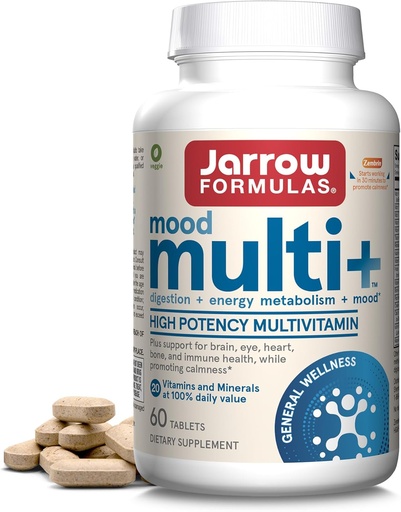 [BRSRAZT4DIMB4CA7] Jarrow Formulas Multi+ Mood Multivitamins for Occasional Stress Resistance, 60 Tablets, 30 Day Supply