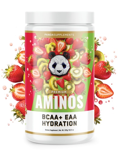 [BRSREEAROQMAKH3G] Underground Bio Labs Panda Supps Aminos | BCAA + EAA + Hydration + Eectrolytes for Men and Women with 2G Taurine and 4G EAAs (30 Servings) (Kiwi Strawberry 3.0)