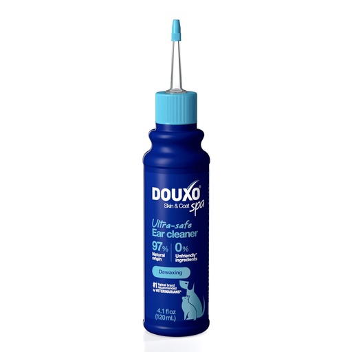 [BRSRAADQBZYRM3D6] DOUXO SPA Dog & Cat Ear Cleaner, 4.1 fl oz, Safely Cleans and Dewaxes the Ear, Skin-Friendly Formula