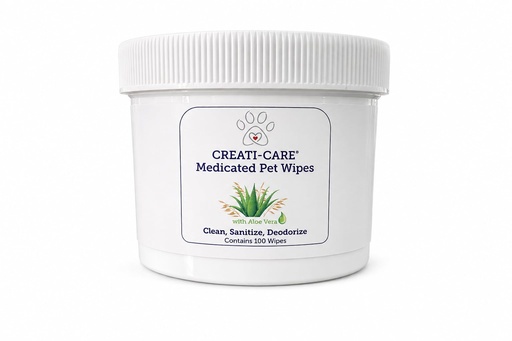[BRSRGC3YBMIR4FA6] Creati Care Dog Ear Cleaner Wipes -Medicated Chlorhexidine Ketoconazole-Optic Cleanser for Dogs to Stop Ear Itching, and Infections and Controlling Ear Odor in Pets - 100 Wipes