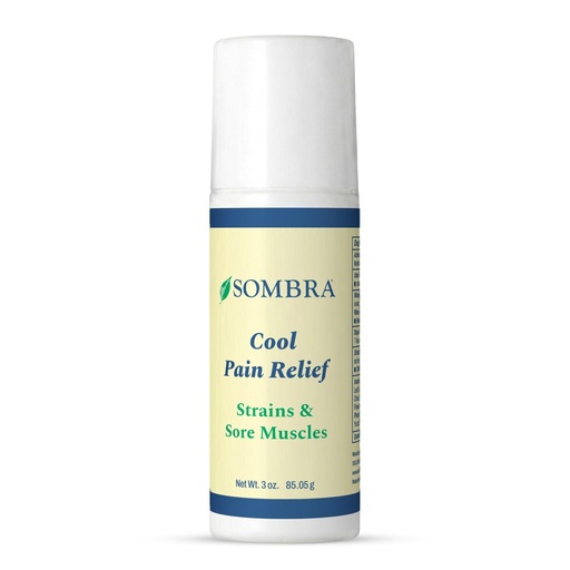 [BRSWIYQMPIFBOCTM] Sombra Cool Pain Relief Gel Cold Pain Relief for Swelling, Growing Pains, Soreness, Post-Workout, Vegan Formula Free of Artificial Fragrances, Dyes, NSAID, Wax, Petroleum, Alcohol - 3oz Roll-On