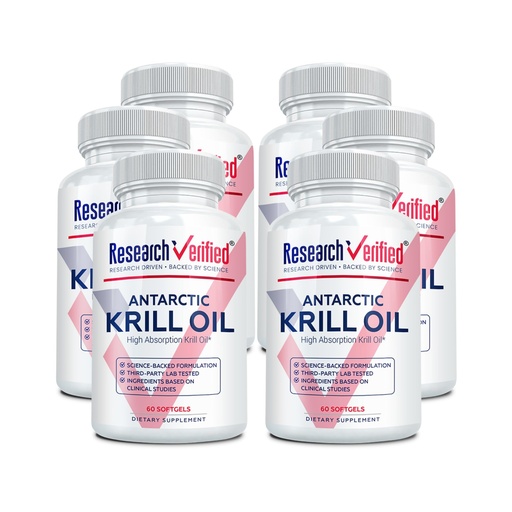 [BRSW2ZYDOQHQ2DYU] Research Verified Antarctic Krill Oil 2000mg - Support Heart Function, Boost Cognition - MSC Certified, Sustainably Sourced - 360 Softgels - 6 Month Supply - Made in the USA