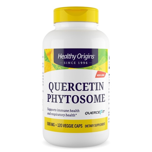 [BRSRMZD5OQJQE2Q6] Healthy Origins Quercetin Phytosome 500 mg (Quercefit, High Bioavailability, Immune Support, Respiratory Support, Vegan, Non-GMO, Gluten Free), 120 Veggie Caps