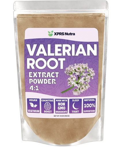 [BRSW22QZCQCWCCIU] XPRS Nutra Valerian Root Extract Powder 4:1 - Premium Valerian Root Powder for Cognition - Vegan Friendly Herbal Sleep Support (16 Ounce)