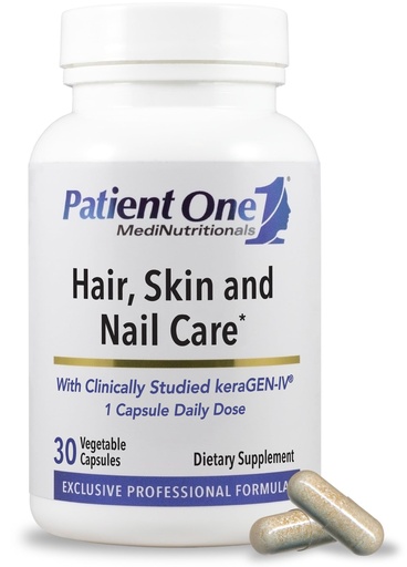 [BRSRMAAEPMARGAA6] Patient One Hair, Skin & Nail Care | Supplement to Support Strong Nails, and Healthy Hair and Skin* | with Keratin, Collagen and More | 30 Capsules